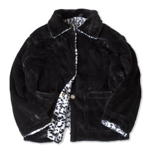 画像をギャラリービューアに読み込む, Reversible Raven Leopard Fur JKT