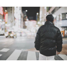 画像をギャラリービューアに読み込む, Continuous Rhombus Sleeve Leather JKT