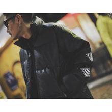 画像をギャラリービューアに読み込む, Continuous Rhombus Sleeve Leather JKT