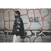 画像をギャラリービューアに読み込む, Continuous Rhombus Sleeve Leather JKT