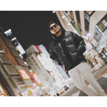 画像をギャラリービューアに読み込む, Continuous Rhombus Sleeve Leather JKT