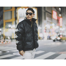 画像をギャラリービューアに読み込む, Continuous Rhombus Sleeve Leather JKT